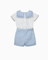 Edward Sailor Set in Pale Blue Stripe