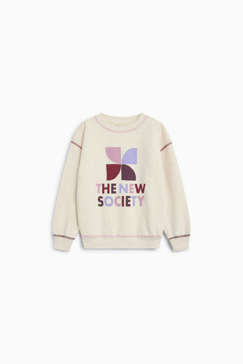 TNS Logo Sweatshirt Whisper White Melange Multicolor