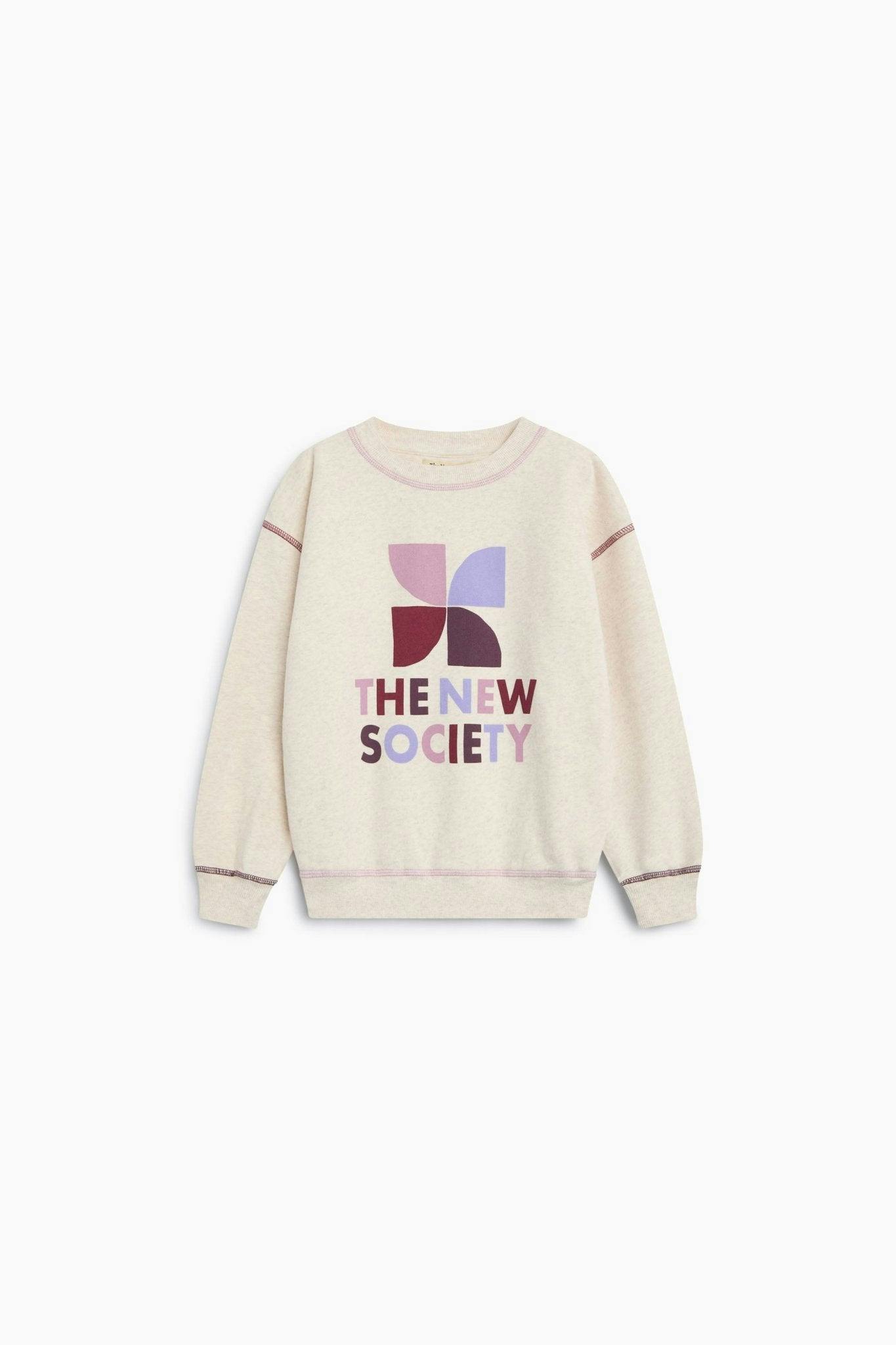 TNS Logo Sweatshirt Whisper White Melange Multicolor