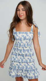 Reine Dress in Blue Riverie