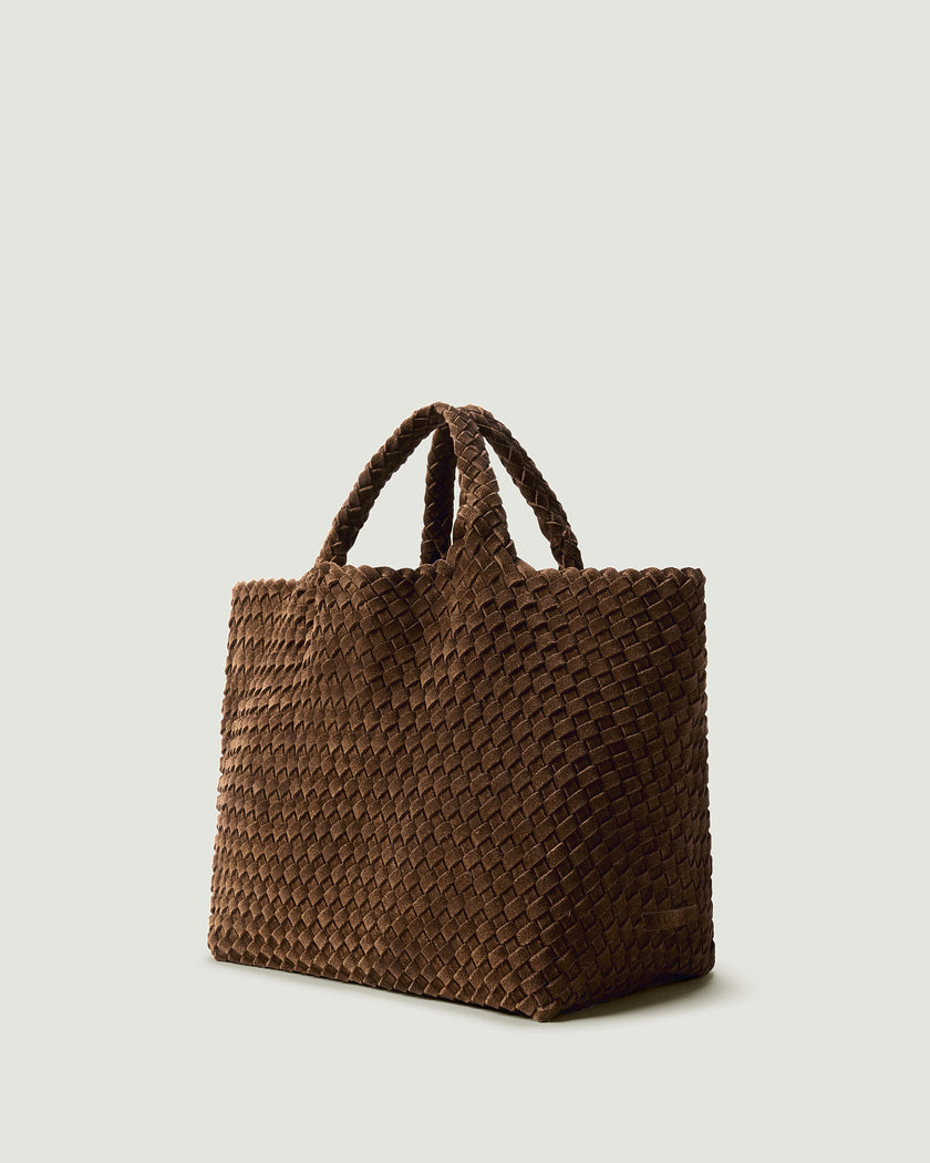 St. Barths Medium Tote Suede | Teak