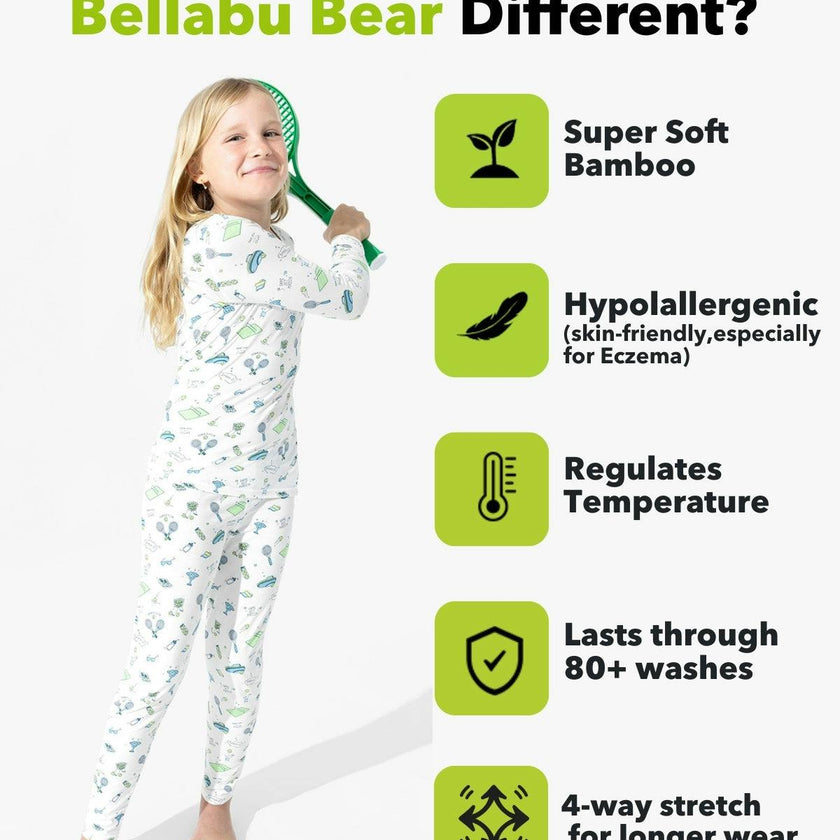 Tennis Bamboo Kids Pajamas