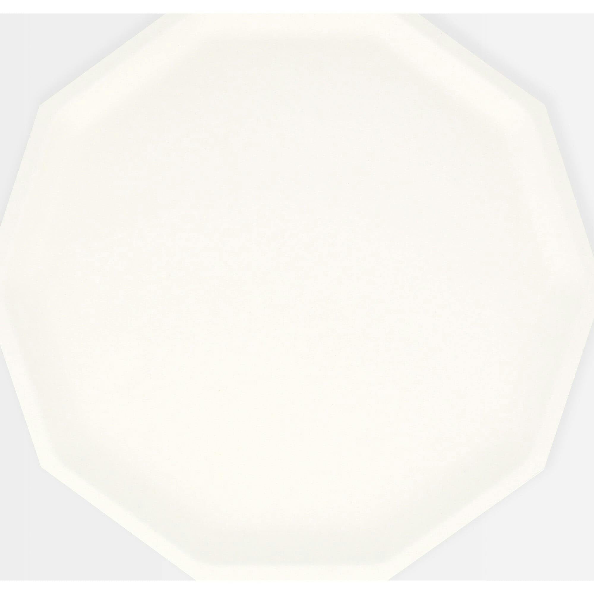 Cream Decagon Compostable Dinner Plates