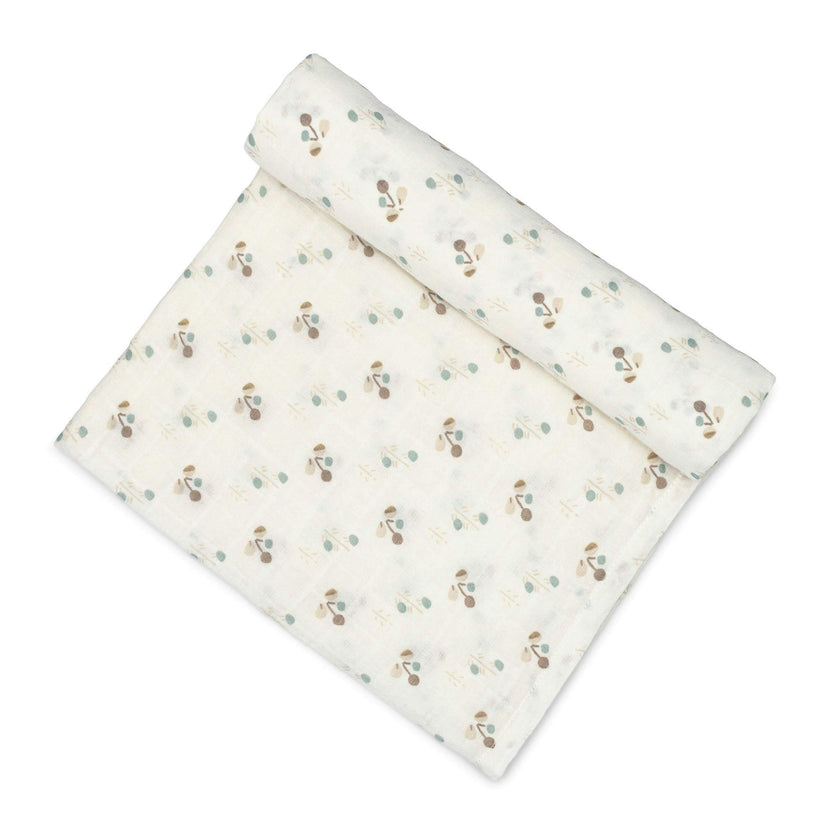 Avery Poppy 100% Organic Cotton Muslin Swaddle Blanket