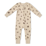 Organic 2-Way Zip Romper - Mushroom