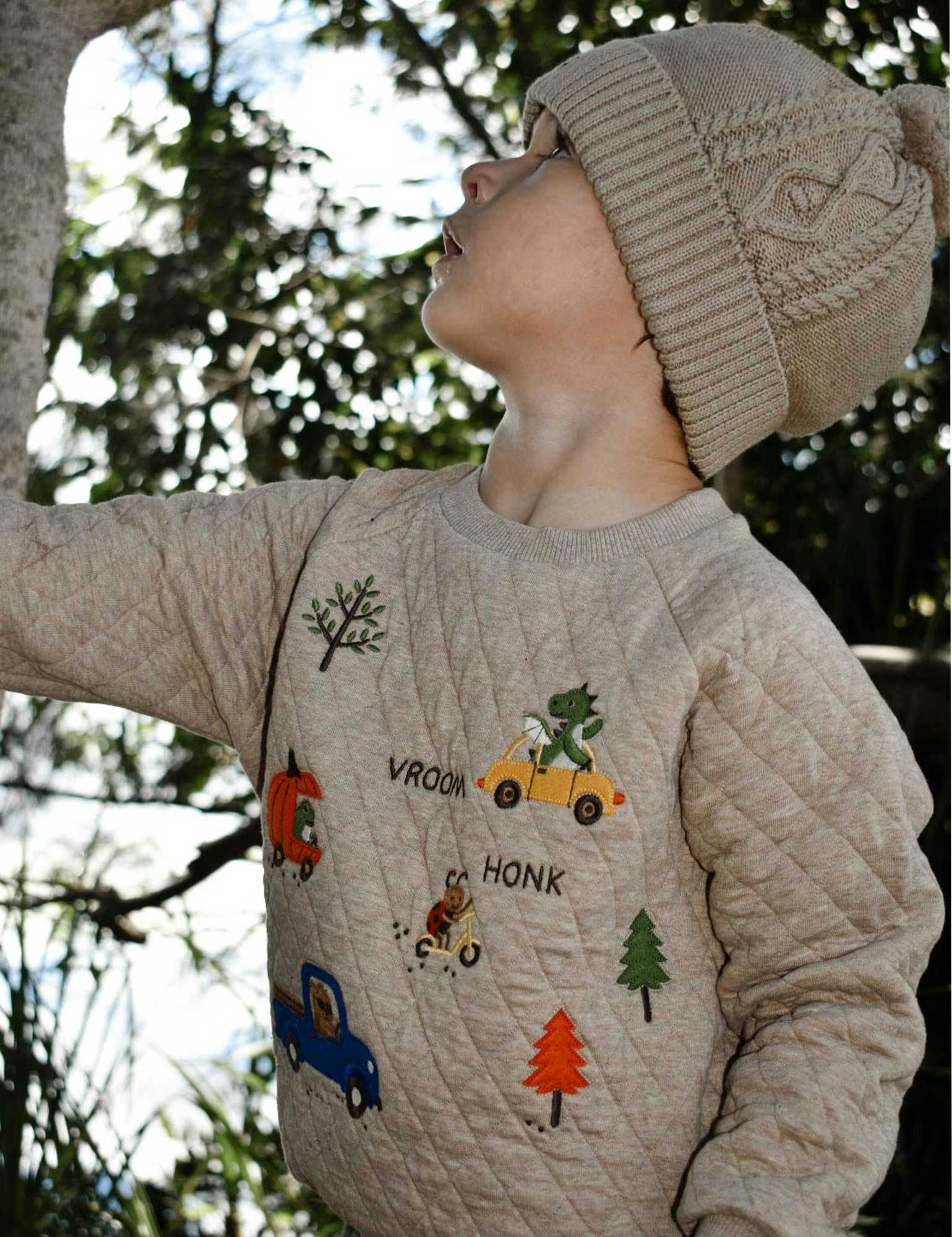 Quilted Windcheater Mushroom Melange