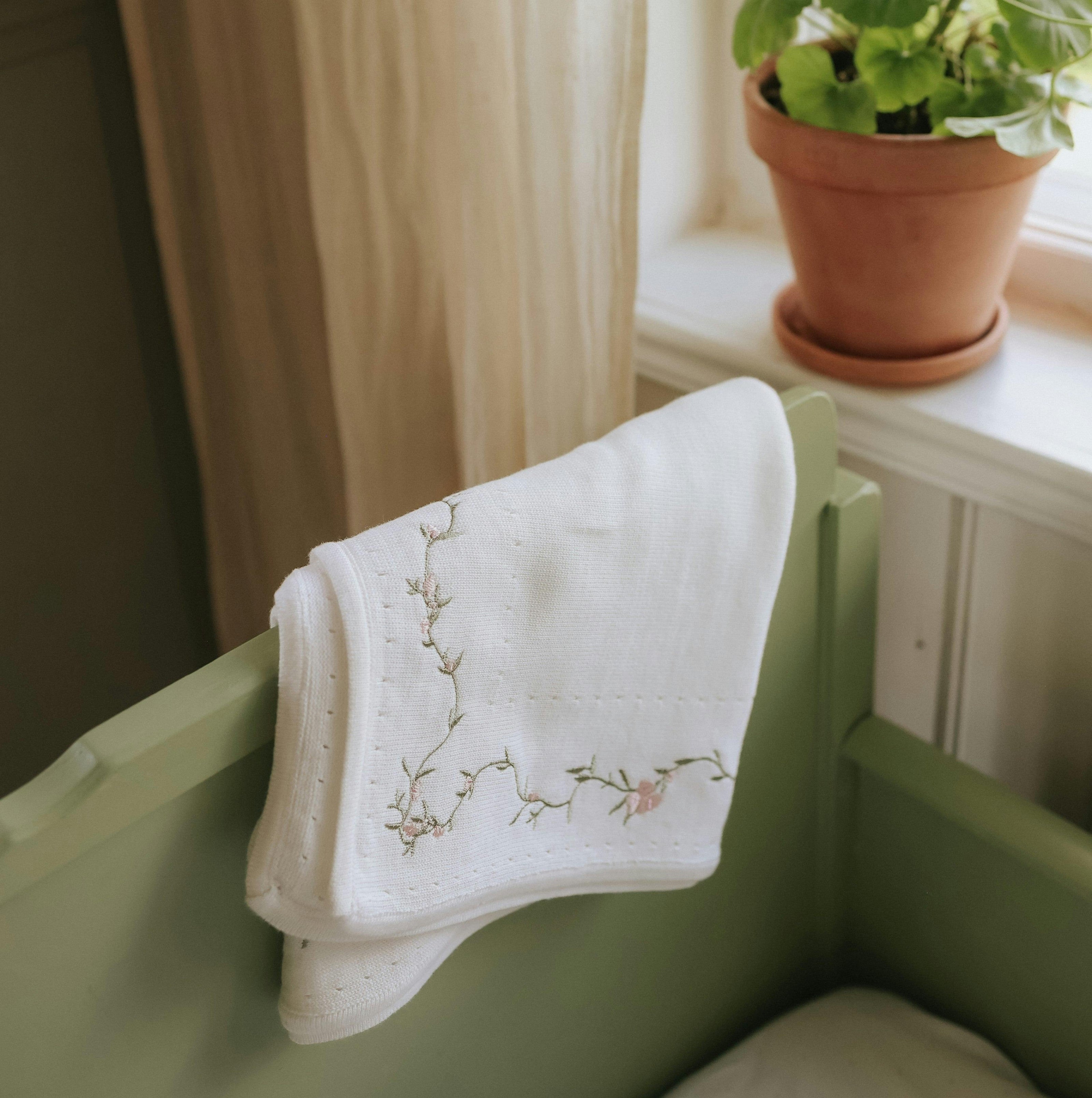 Rosette Knit Blanket