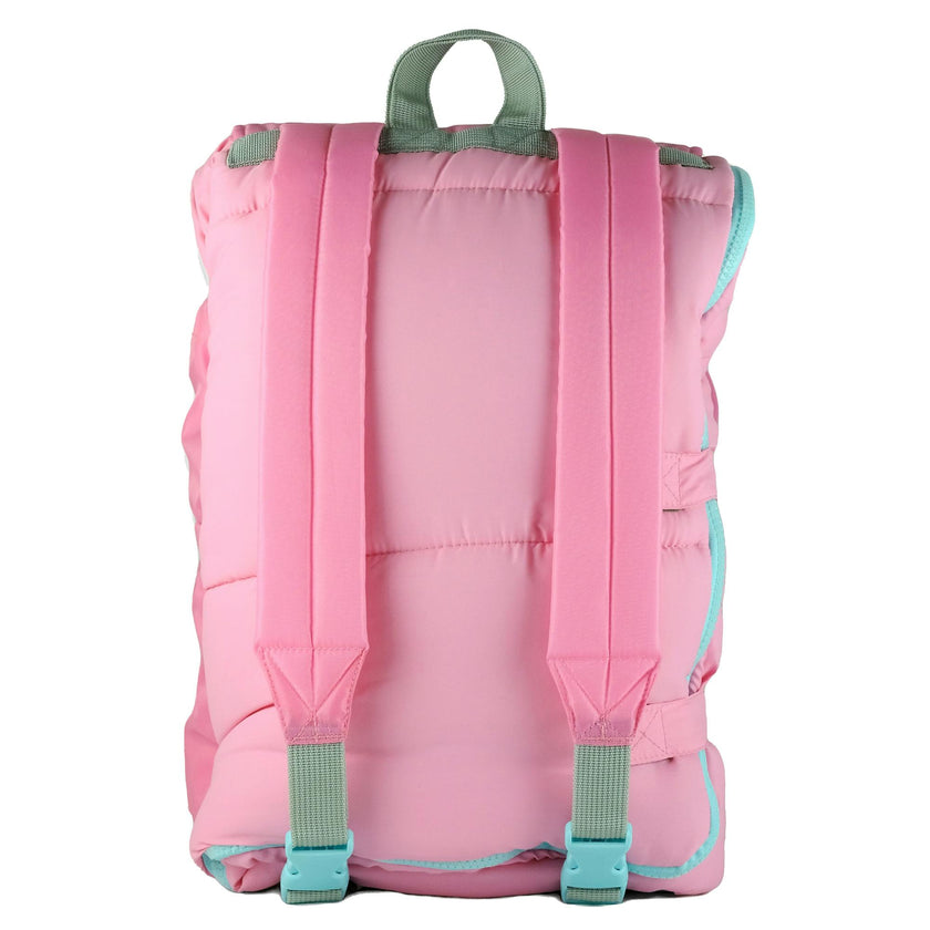 Sleep-N-Pack: Packable Sleeping Bag, Little Kid 3-6 yrs - Cosmos Pink/Glow-In-The-Dark Hearts