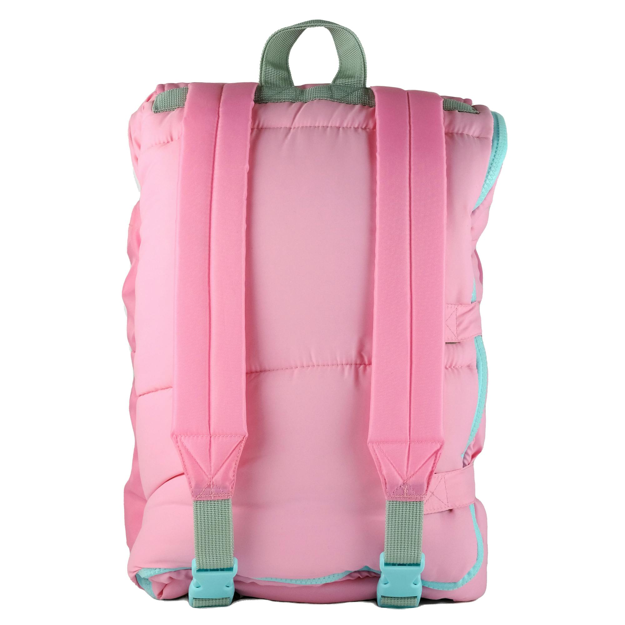 Sleep-N-Pack: Packable Sleeping Bag, Little Kid 3-6 yrs - Cosmos Pink/Glow-In-The-Dark Hearts