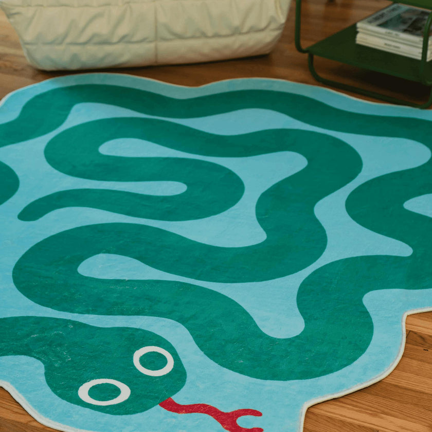 Spiral Snake Design Rug by Johann Banta