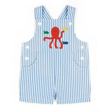 Stripe Seersucker Shortall With