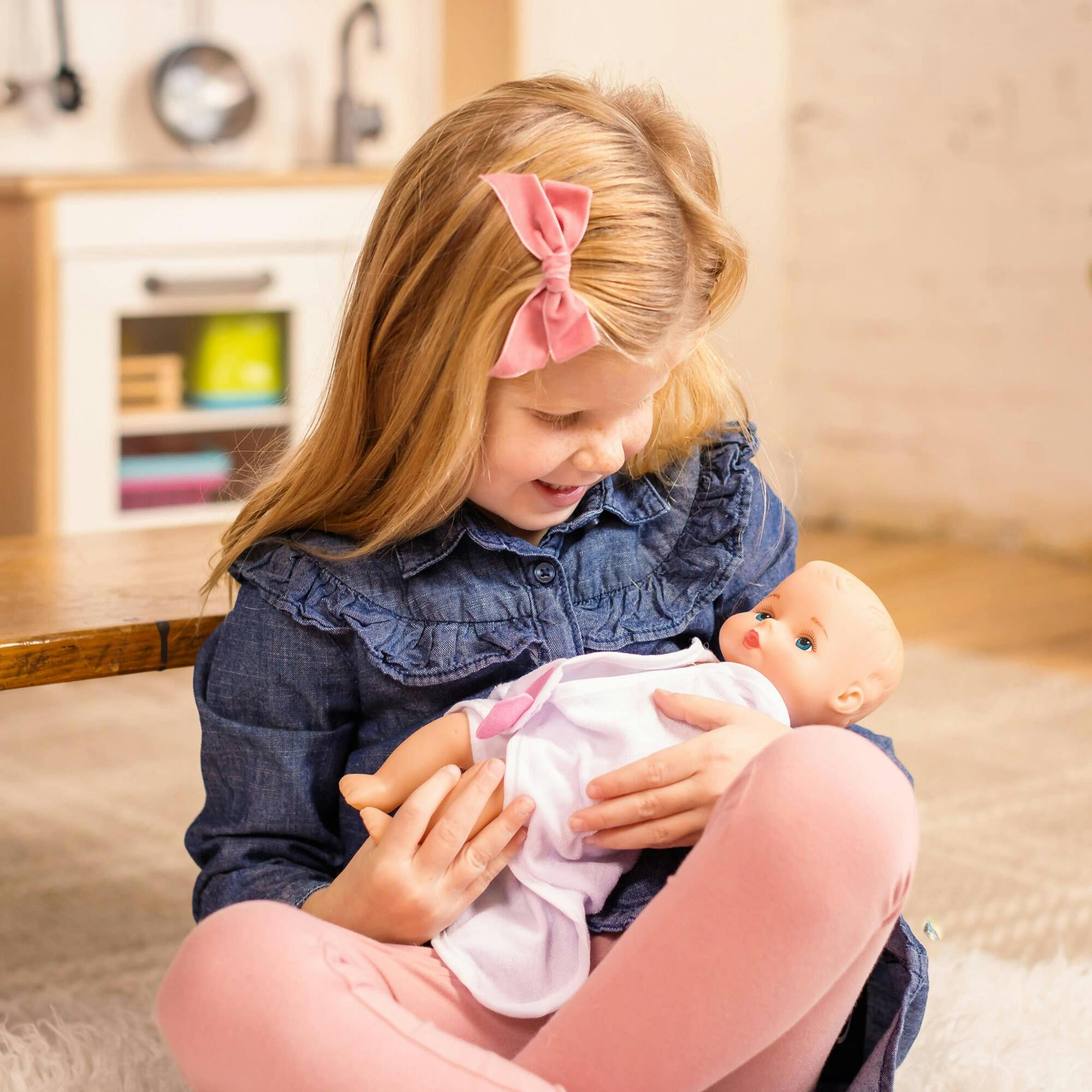 Baby's First Bathtime with Softina White Toy Doll