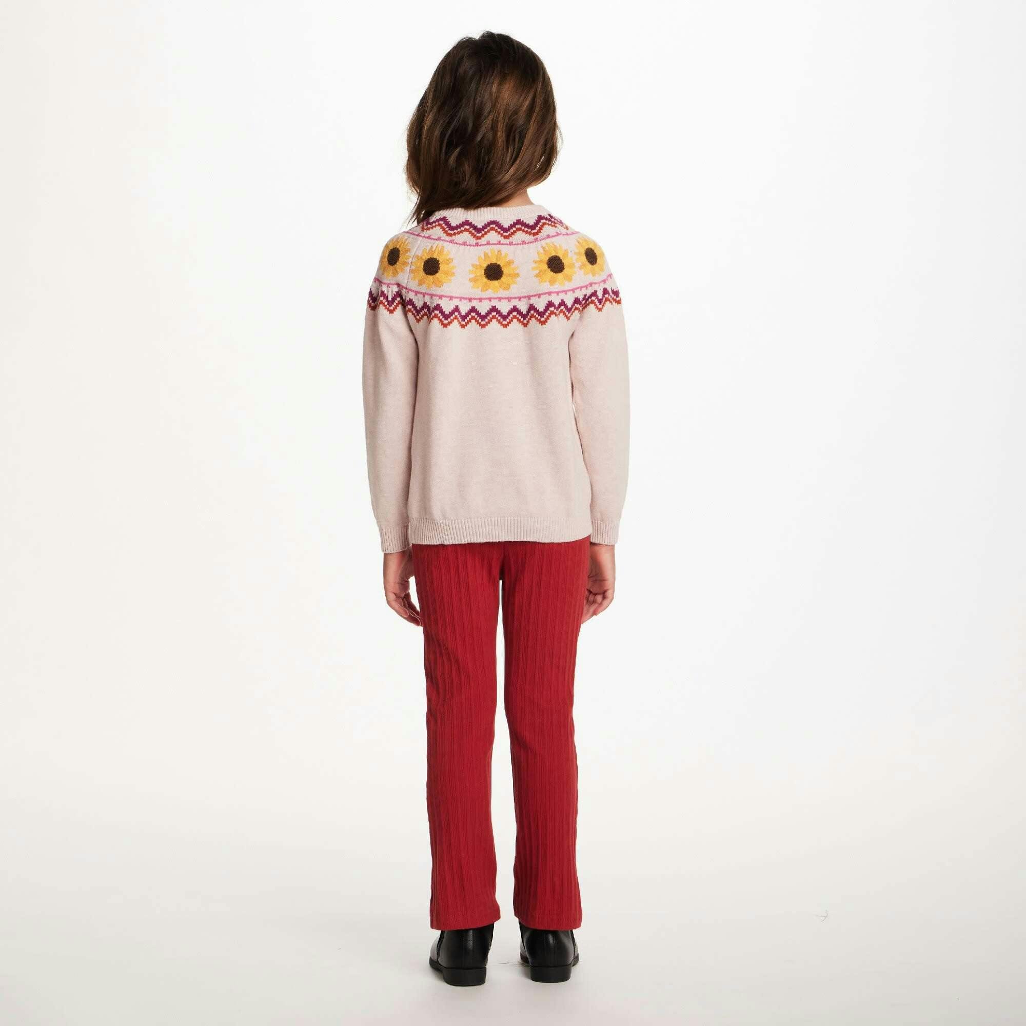 Kids Fair Isle Sweater W/Flare Legging Set