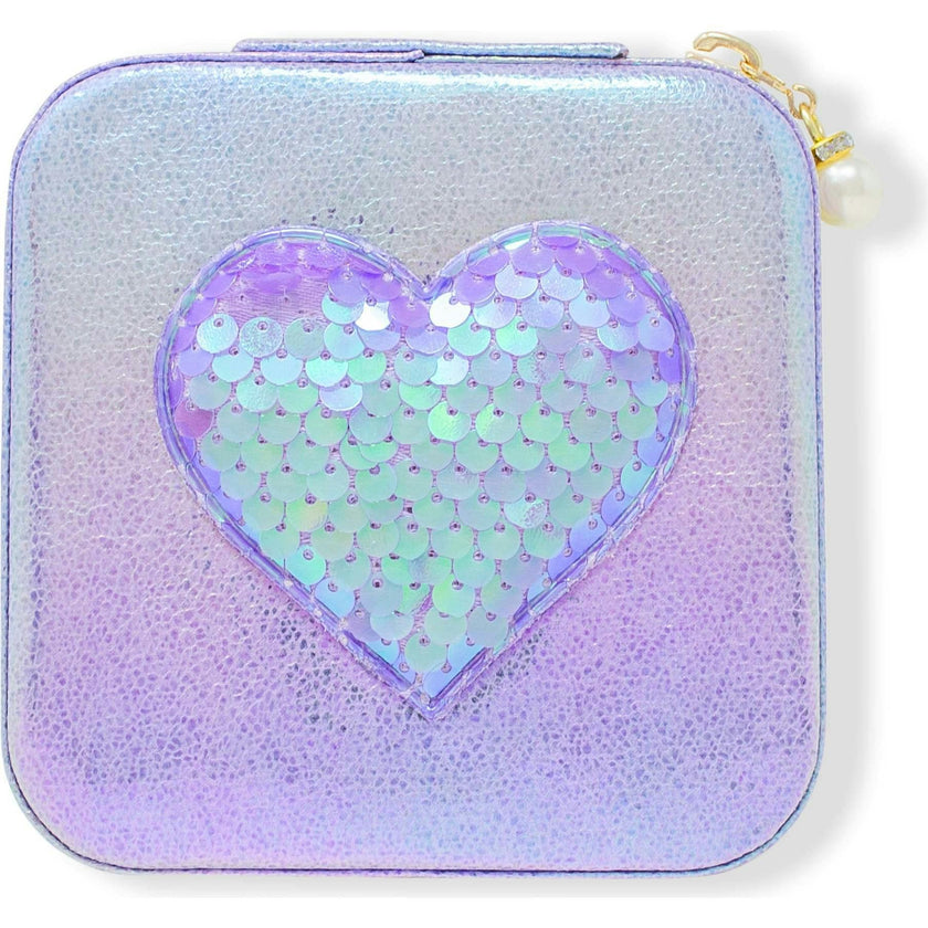 Girl's Sparking Sequin Heart Jewelry Box