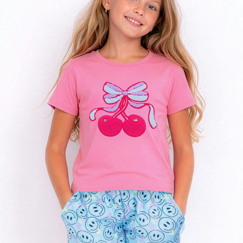 Cherry Bow Short Sleeve Tee