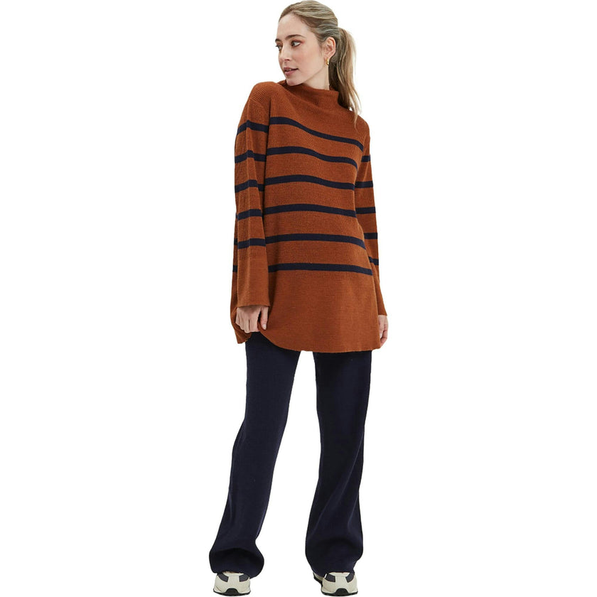 Sarabeth Neck Long Sleeve Maternity Sweater
