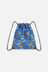 Little Boy Dinosaur Playful Lightweight Durable Drawstring Bag