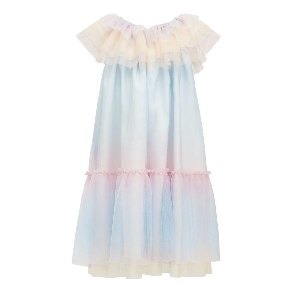 Multi Rainbow Pleated Dress