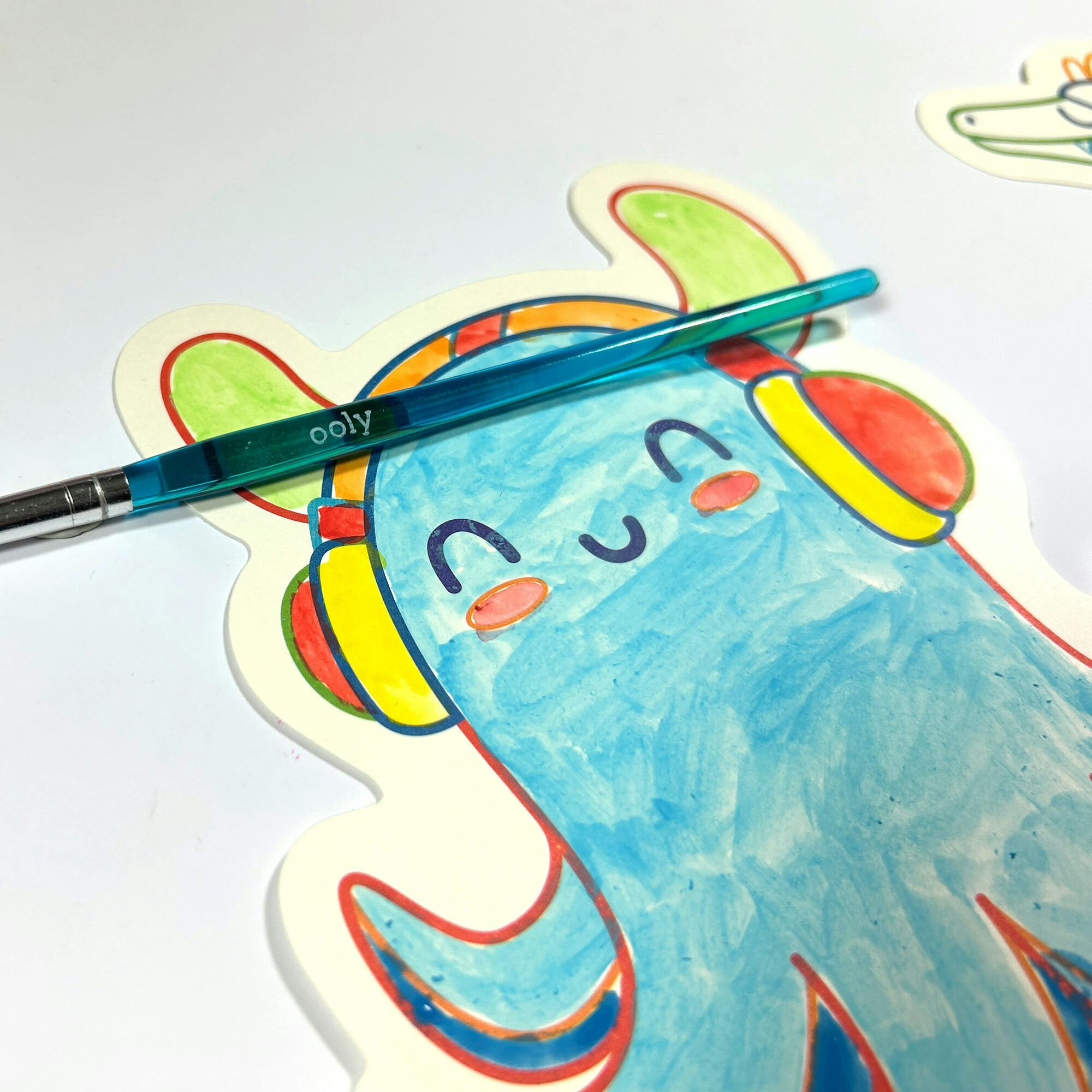 Playful Painters Easy Watercolor Painting Kit - Ocean Fun - 12 Cards 12 Palettes 1 Paintbrush