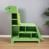 Dinosaur Shaped Bookcase / Toy Organizer With Assorted Cubbies