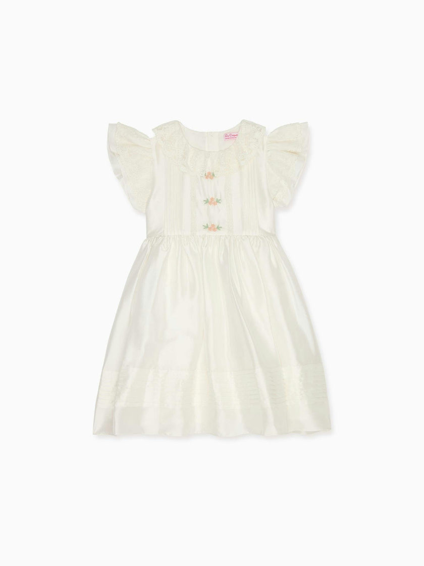 Ivory Lavinia Silk Ceremony Girl Dress