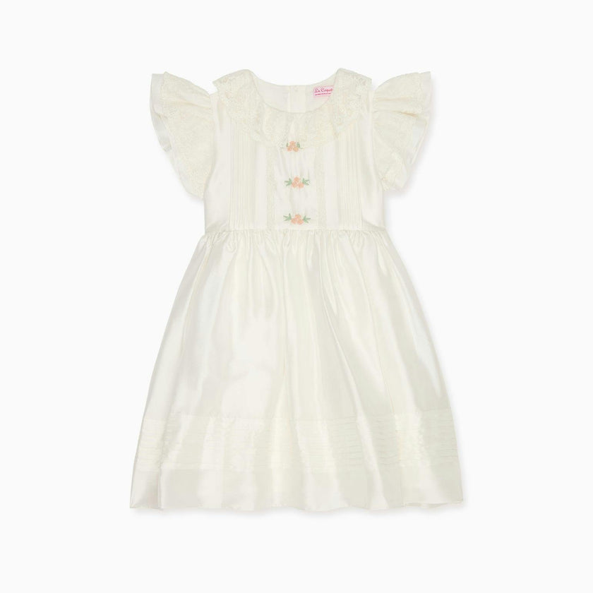 Ivory Lavinia Silk Ceremony Girl Dress