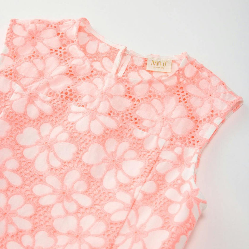 Holly Cotton Embroidered Mini Dress