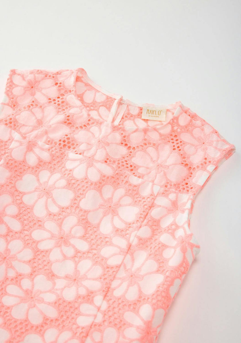 Holly Cotton Embroidered Mini Dress