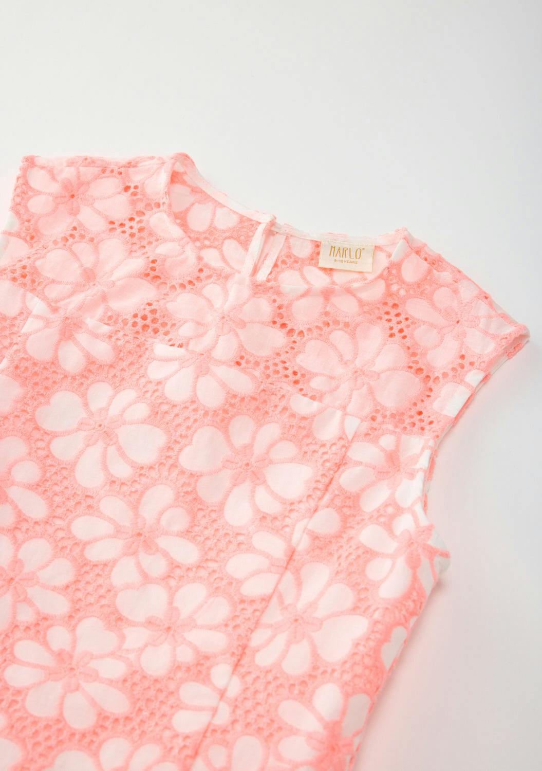 Holly Cotton Embroidered Mini Dress