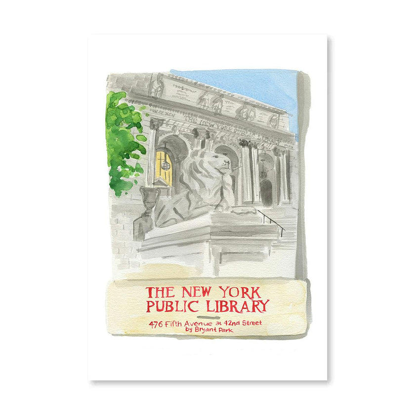 NY Public Library Matchbook Art Print
