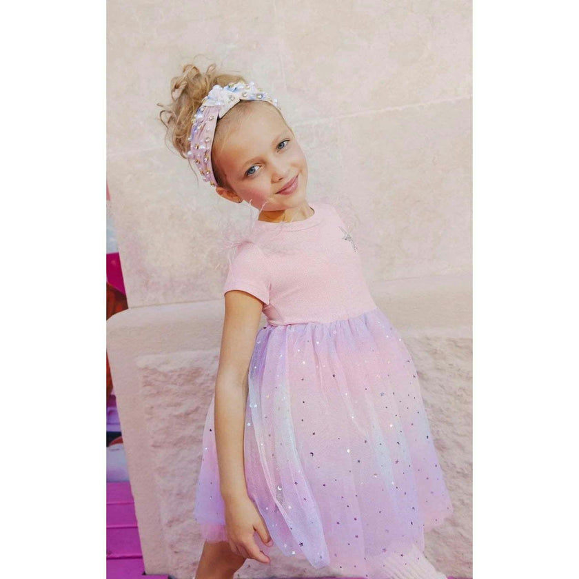 Shining Star Feather Tutu Dress