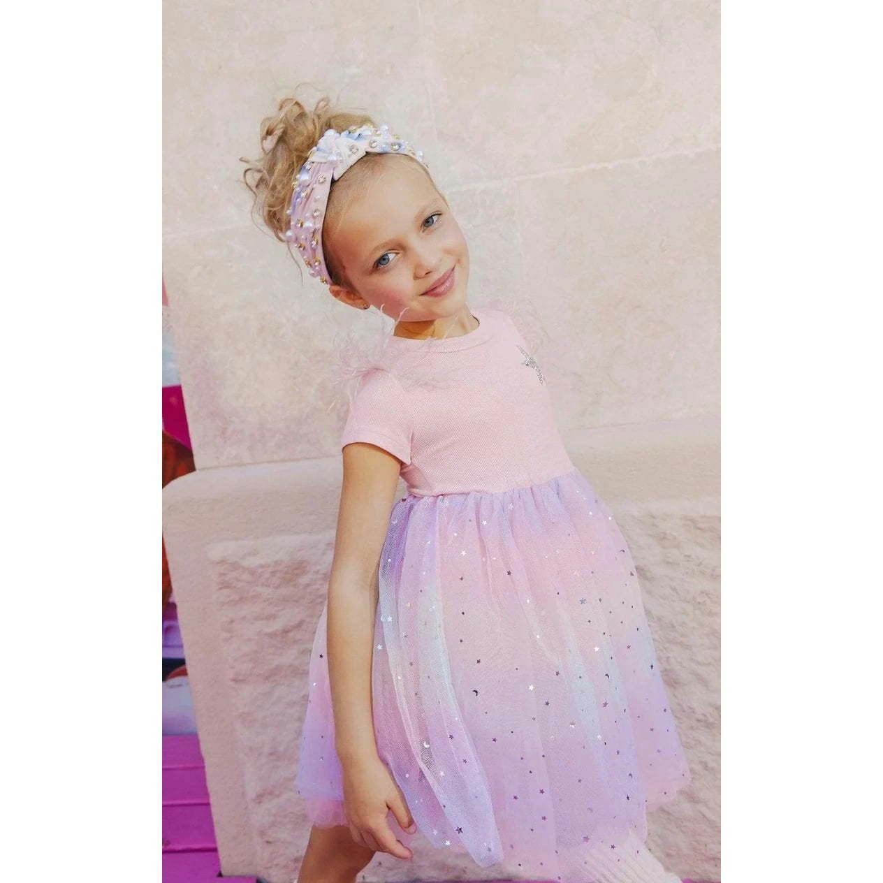 Shining Star Feather Tutu Dress
