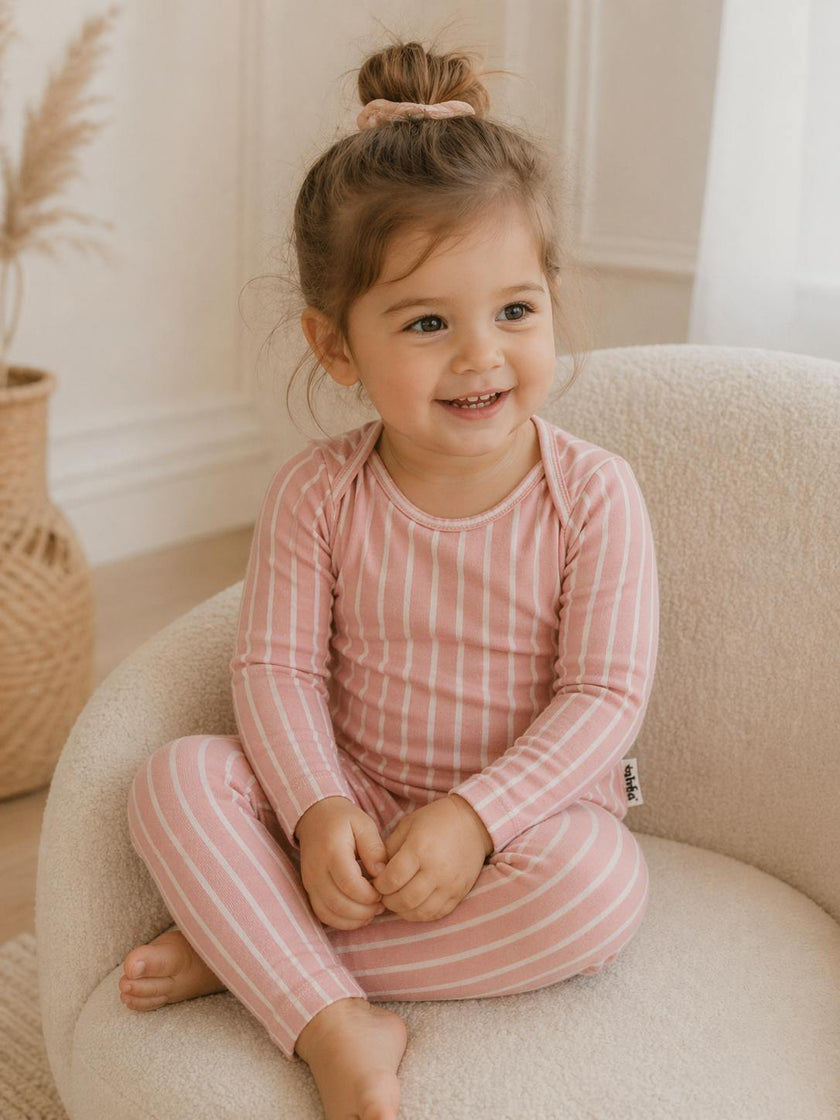 Vertical Pinstripe Loungewear Set