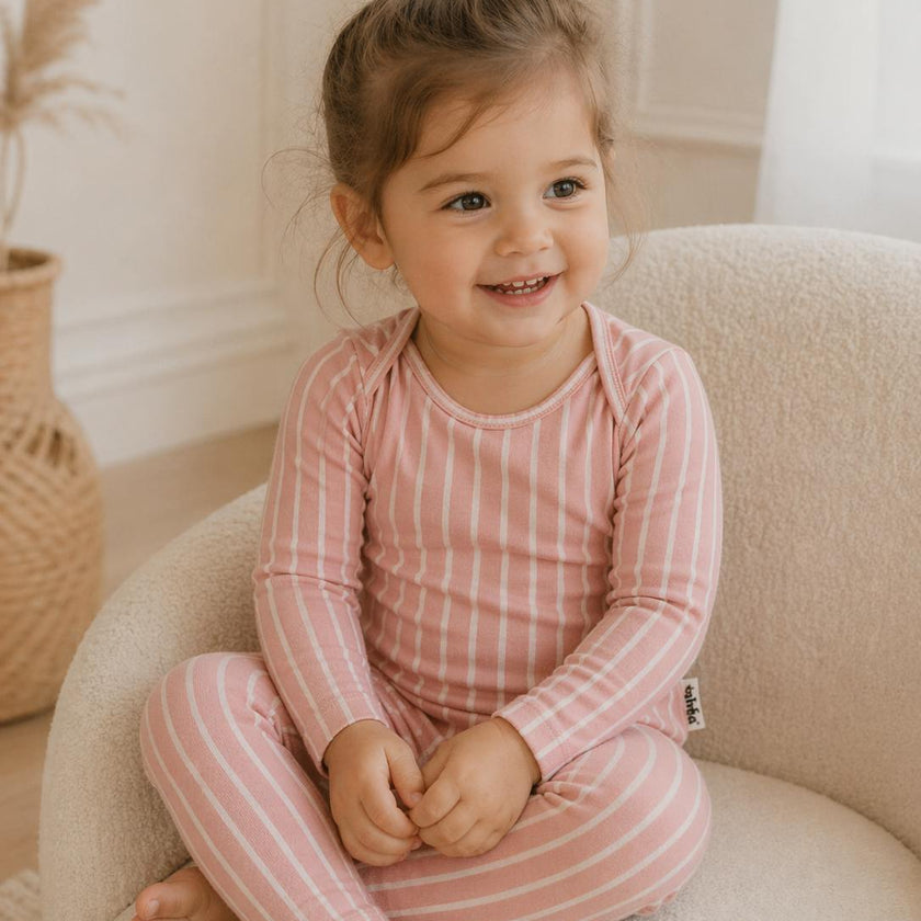 Vertical Pinstripe Loungewear Set