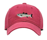 Striped Bass Baseball Hat, Red