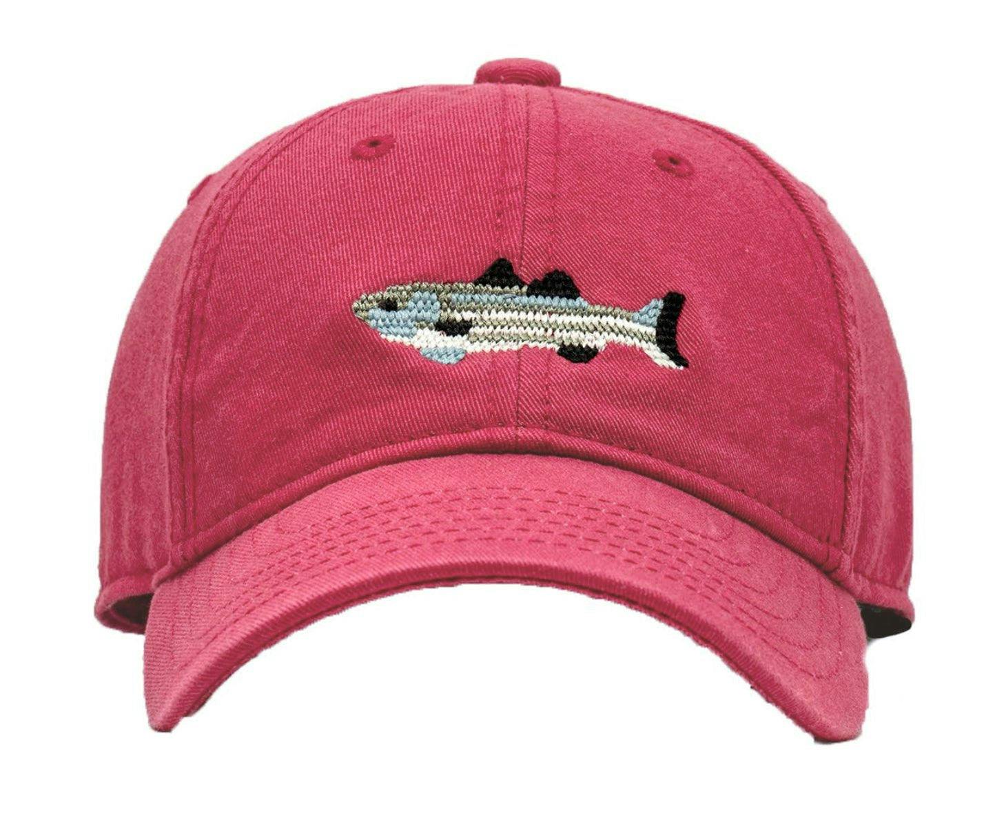 Striped Bass Baseball Hat, Red