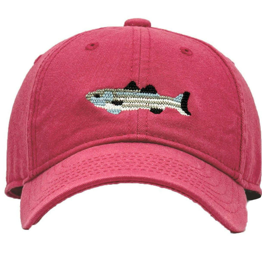 Striped Bass Baseball Hat, Red