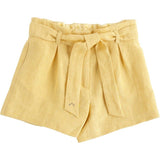 Belt-Tie Linen Shorts