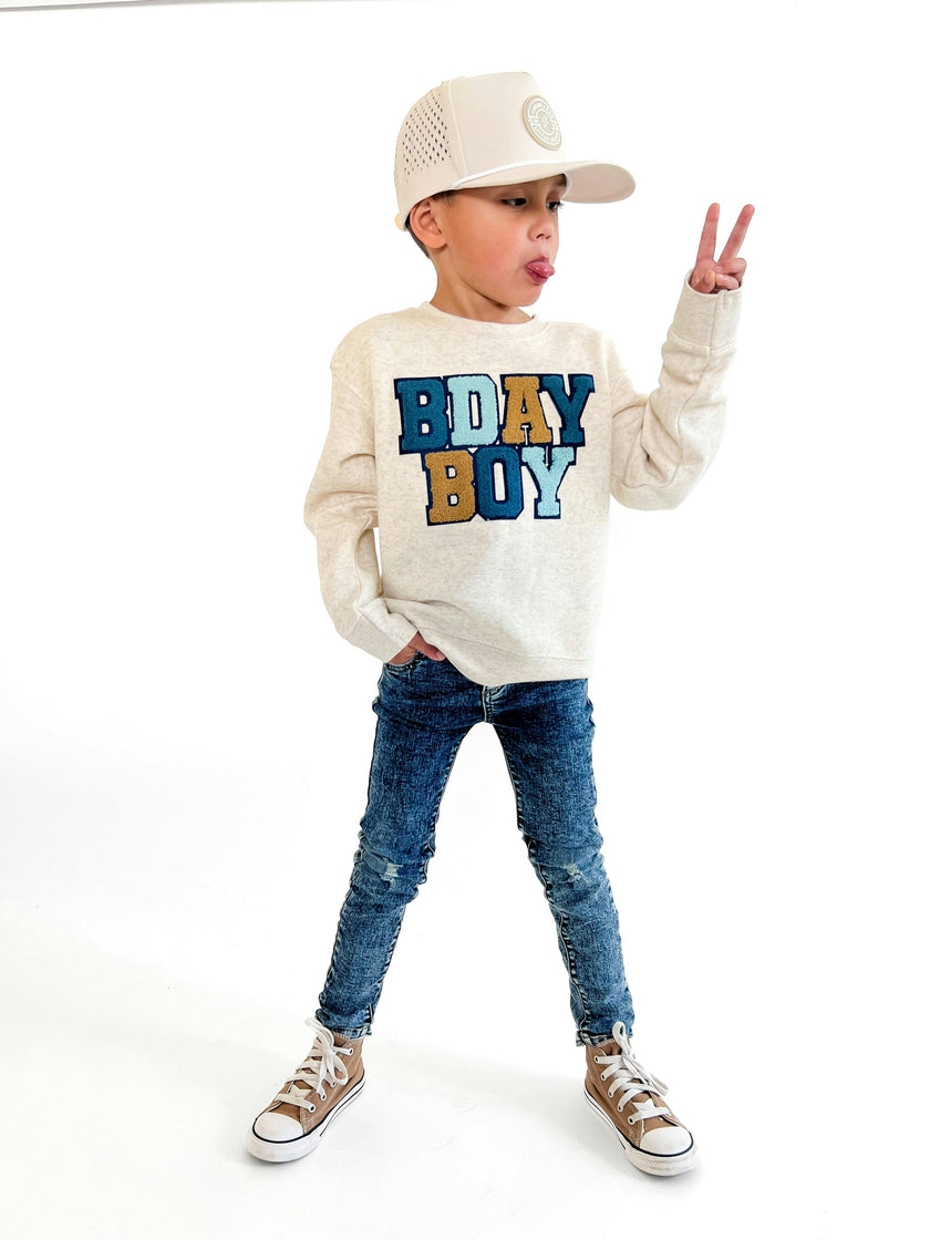 Birthday Boy Patch Sweatshirt