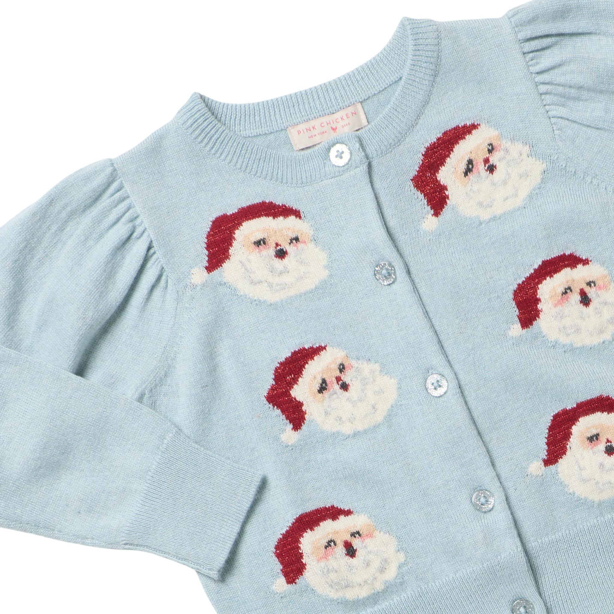 Girls Constance Sweater - Tossed Santas