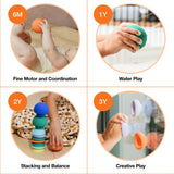 All-in-One Baby Ball Set of 2 for Sensory Bath & Play