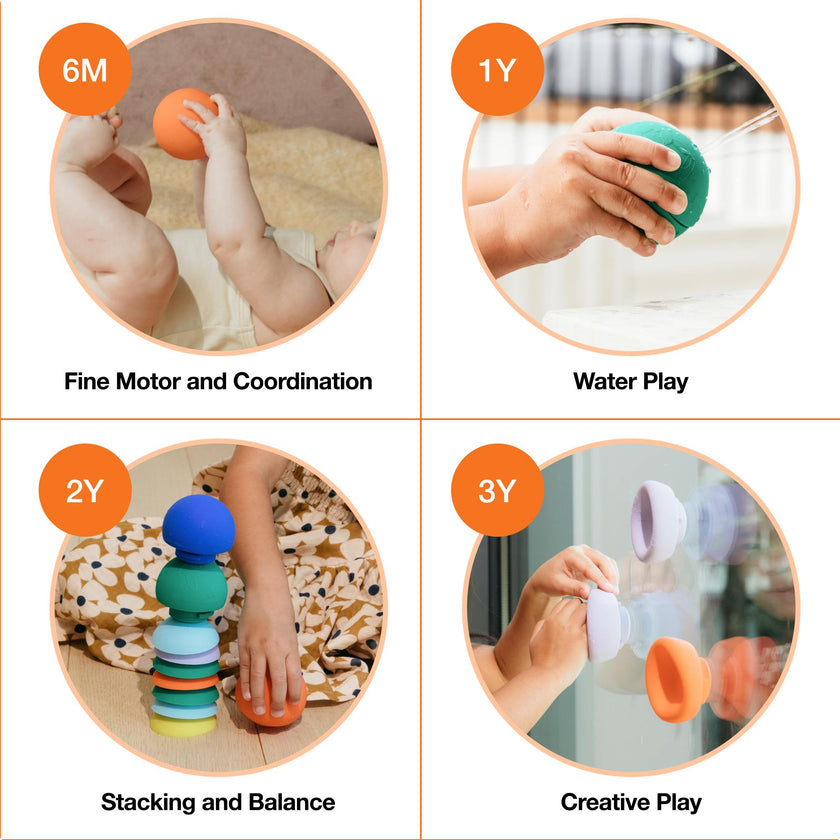 All-in-One Baby Ball Set of 2 for Sensory Bath & Play