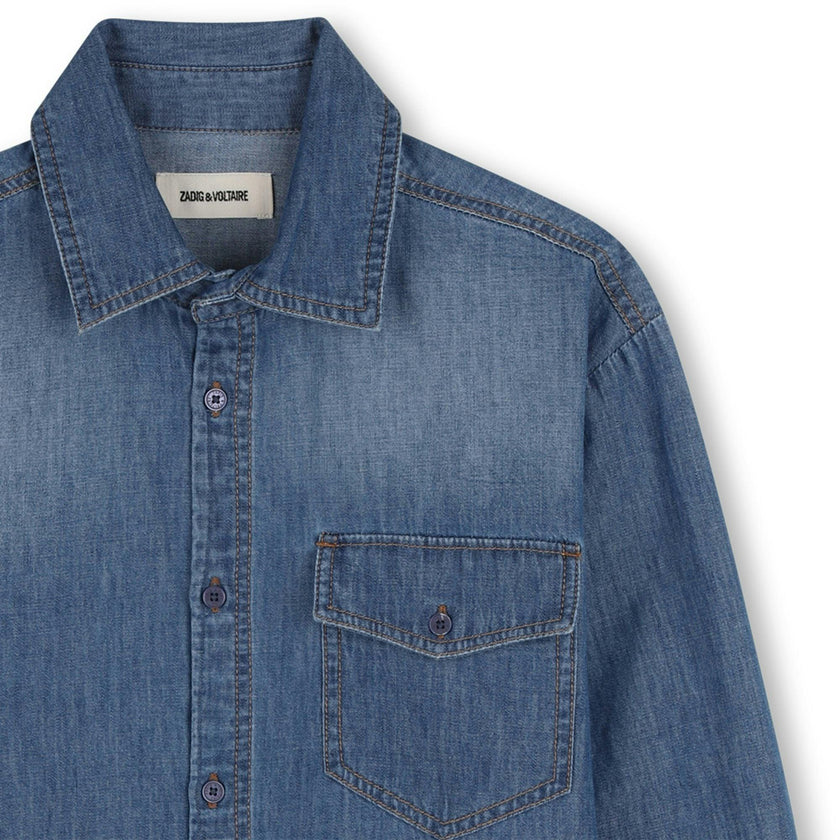 ZADIG & VOLTAIRE Soft Chambray Shirt - Denim Blue