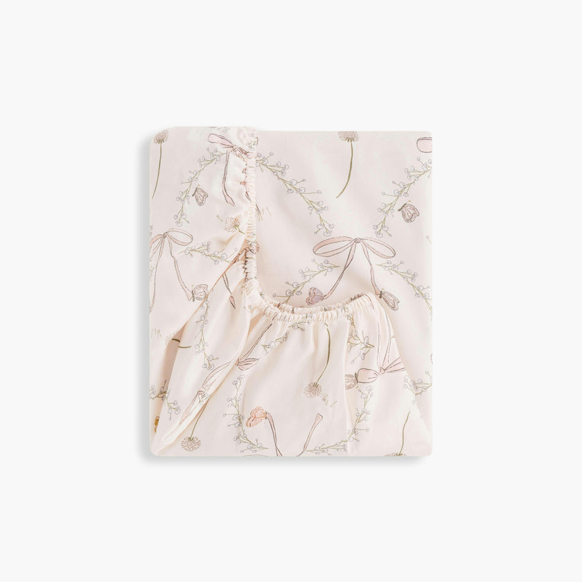 Bows & Butterfly Kisses Crib Sheet