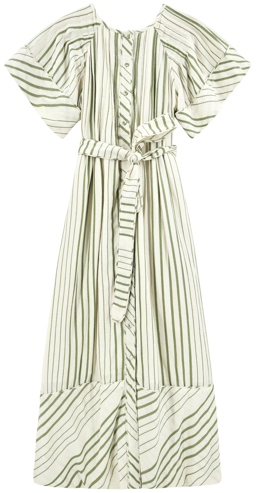 Vienna Pintuck Dress in Garden Stripe
