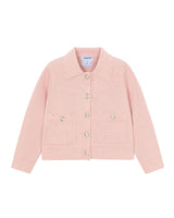 Pink Jacket With Scalloped Detail