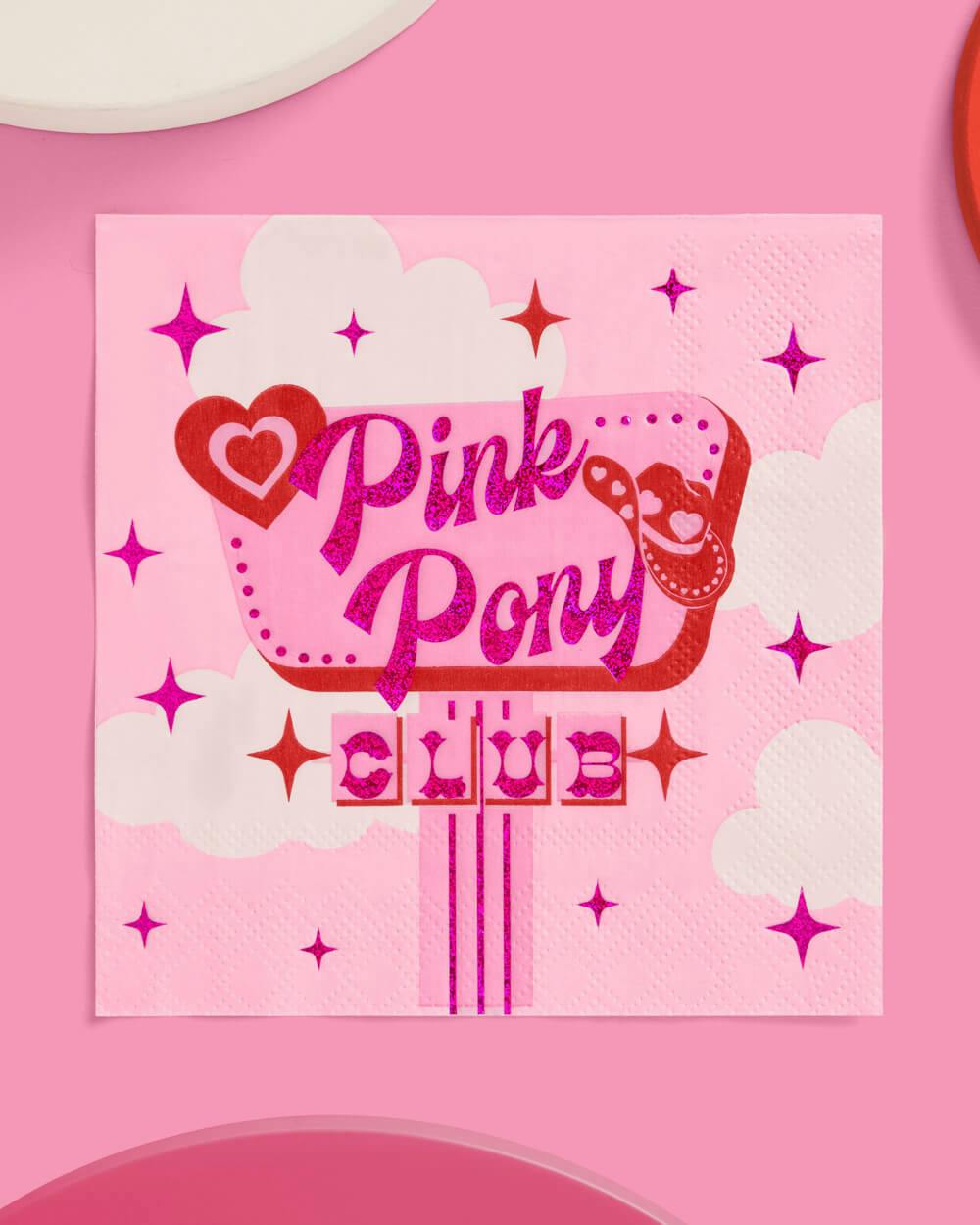 Pink Pony Club Napkins - 25 paper napkins