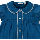 Baby Textured Stripe Collar Dress