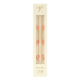 Pink Bow Taper Candles