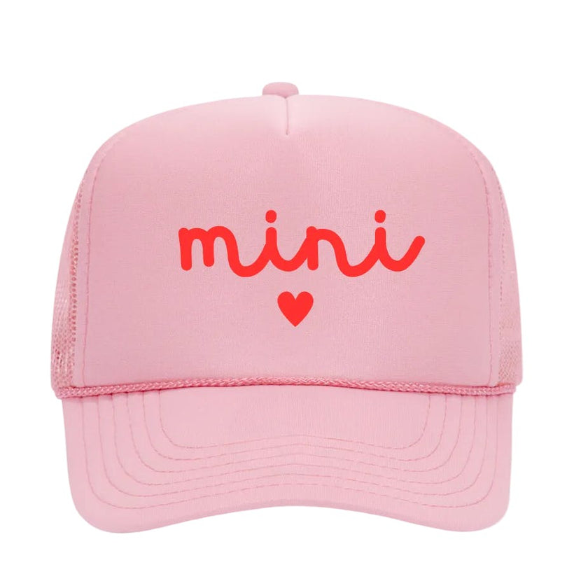 Mini Youth Trucker Hat, Pink